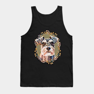 Floral Scottish Terrier Tank Top